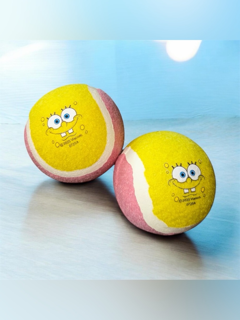 🎾🧽 SpongeBob SquarePants Tennis Balls 2-Pack NWT | Yellow Pink
